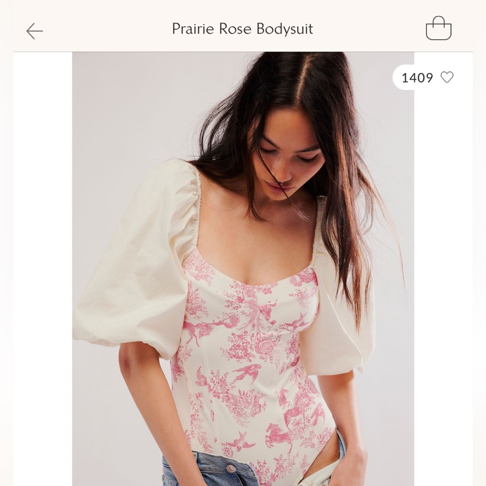 NWT FREE PEOPLE PRAIRIE ROSE BODYSUIT